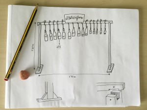 Estructura botellófono dibujo